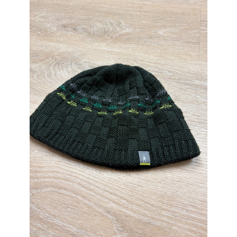 Smartwool Merino Wool Blend Beanie Fair Isle Basketweave Knit